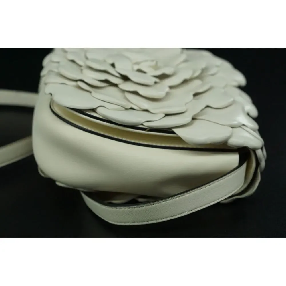 Valentino Garavani Atelier Rose 03 Small Leather Shoulder Bag Ivory Flower $2995